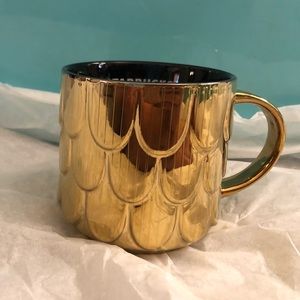 Starbucks Gold Mermaid Scales Mug